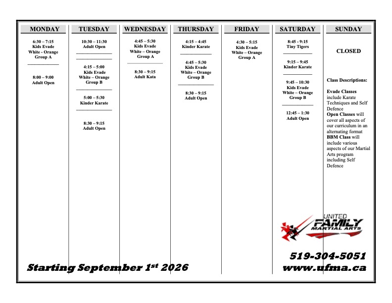 Schedule